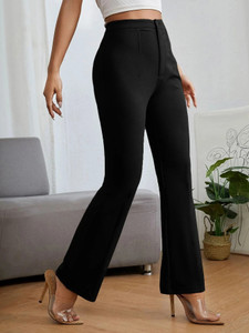 Stylefabs Regular Fit Women Black Trousers