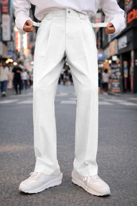 FTX Loose Fit Men White Trousers