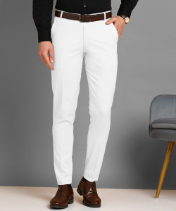 MANCREW Regular Fit Men White Trousers