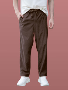GIBBONTE Relaxed Men Brown Trousers