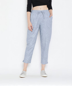 BITTERLIME Regular Fit Women Blue Trousers