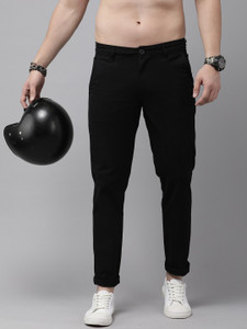 Roadster Regular Fit Men Black Trousers