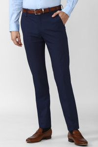 VAN HEUSEN Slim Fit Men Dark Blue Trousers