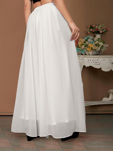 Anti Wrinkle Designer Flared Women White Trousers