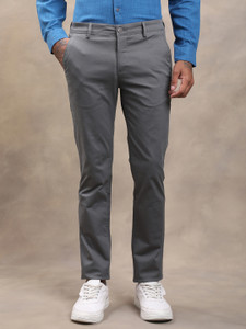 TURTLE Skinny Fit Men Grey Trousers