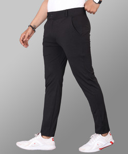 COMBRAIDED Regular Fit Men Black Trousers