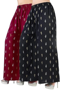 ACHINTYA ENTERPRISES Regular Fit Women Black, Maroon Trousers