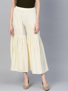 NYPA Flared Women White Trousers