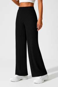 Fabflee Comfort Fit Women Black Trousers