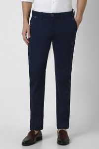 PETER ENGLAND Slim Fit Men Blue Trousers