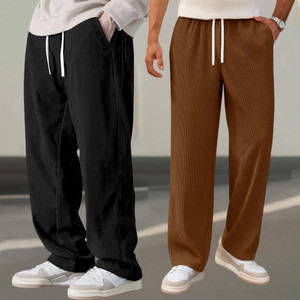 Fabflee Regular Fit Men Black Trousers Pack of 2 - Image 6