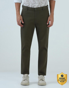 Blackberrys Slim Fit Men Green Trousers