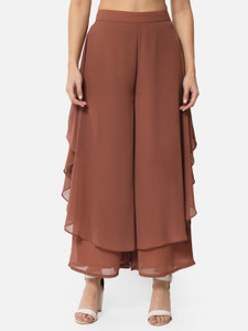 ALL WAYS YOU Flared Women Brown Trousers