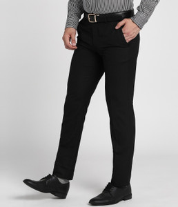 fellow Slim Fit Men Black Trousers