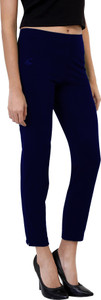 Kapok Gold Regular Fit Women Blue Trousers