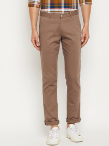 DUKE Slim Fit Men Brown Trousers