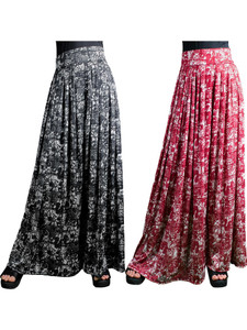 Fashion Bazaar Flared Women Black, Red Trousers