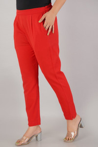 GEETARTS Regular Fit Women Red Trousers