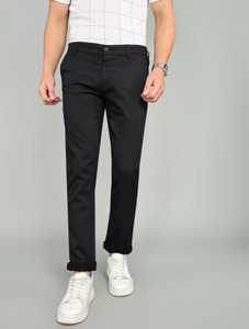 Arrow Sport Slim Fit Men Black Trousers