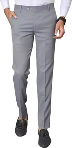 Manak Regular Fit Men Grey Trousers