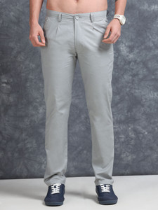 HouseOfCommon Slim Fit Men Grey Trousers