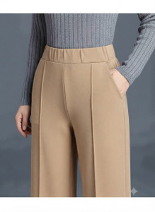Gheiebvdo Straight Fit Women Beige Trousers