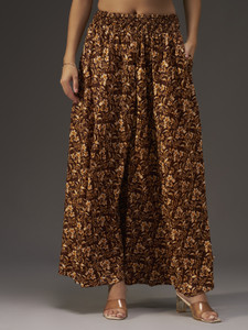 Emeros Flared Women Multicolor Trousers