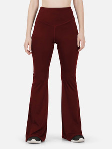 IMPERATIVE by NEU LOOK Flared Women Maroon Trousers