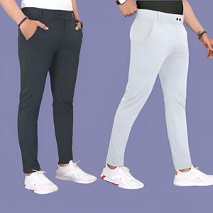 GIBBONTE Slim Fit Men Grey, Multicolor Trousers