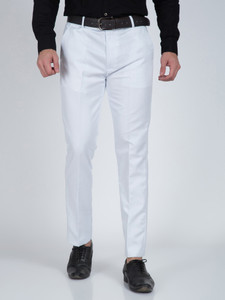 CYPHUS Regular Fit Men White Trousers - Image 6