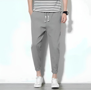 vnastyle Regular Fit Men Grey Trousers