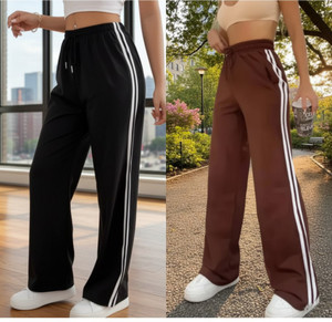 Purser Comfort Fit Women Black, Brown Trousers