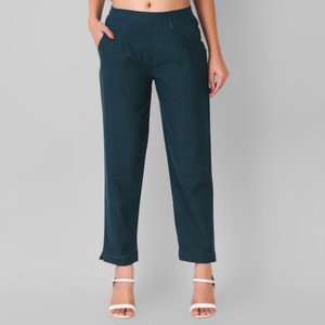 solidbottooms Regular Fit Women Green Trousers
