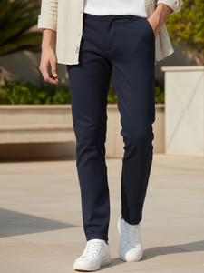 Urbano Fashion Slim Fit Men Dark Blue Trousers