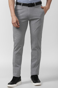 PETER ENGLAND Slim Fit Men Grey Trousers