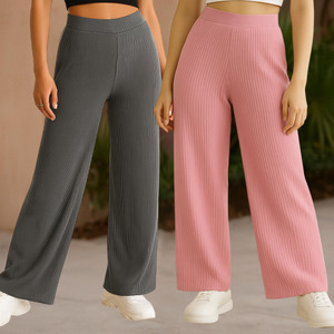 Fabflee Comfort Fit Women Multicolor Trousers