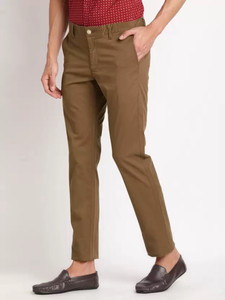 FUBAR Slim Fit Men Khaki Trousers