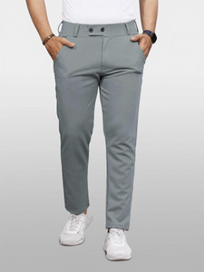 VeBNoR Regular Fit Men Grey Trousers