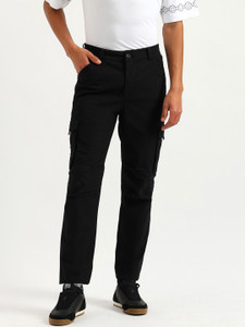 United Colors of Benetton Straight Fit Men Black Trousers