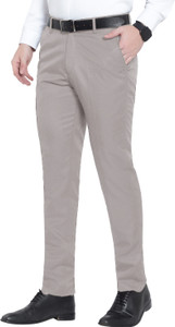 RRFASHION Slim Fit Men Beige Trousers