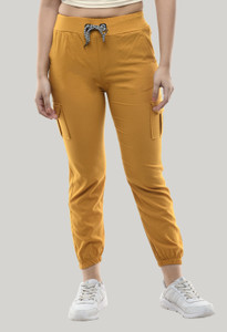 GLADLY Skinny Fit Women Yellow Trousers
