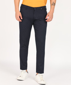 KILLER Slim Fit Men Dark Blue Trousers
