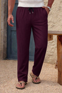 COMBRAIDED Loose Fit Men Dark Green Trousers