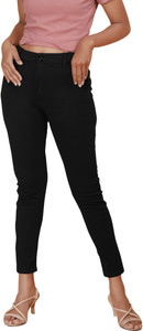 fithub Women Black Trousers
