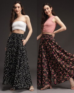 FABOO STORE Comfort Fit Women Black, Multicolor Trousers