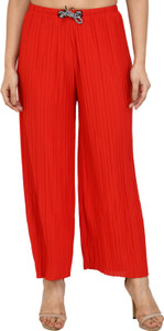 GLADLY Relaxed Women Red Trousers