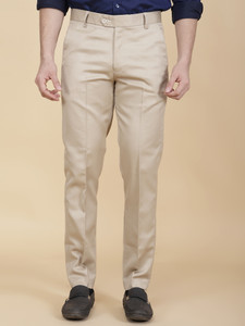 El Cielo Slim Fit Men Beige Trousers