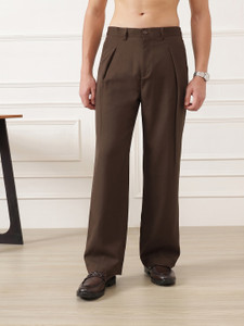 DENNISON Loose Fit Men Brown Trousers - Image 6