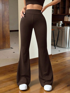 loomzy Flared Women Brown Trousers