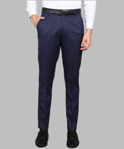 PROVOGUE Slim Fit Men Dark Blue Trousers